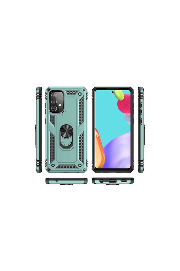 Evimdeyokyok Samsung Galaxy A33 5G Kılıf Sofya Yüzüklü Silikon Kapak - Yeşil