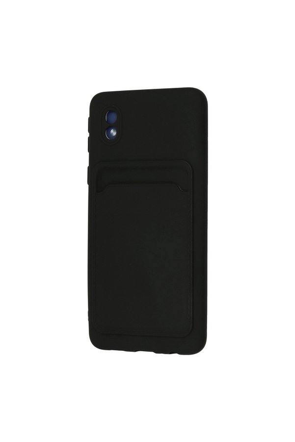 Evimdeyokyok Samsung Galaxy A01 Core Kılıf Kelvin Kartvizitli Silikon - Siyah