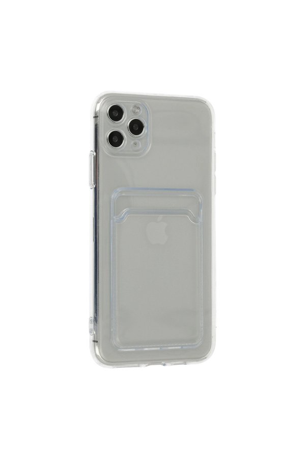Evimdeyokyok Apple İphone 11 Pro Max Kılıf Kart Şeffaf Silikon - Şeffaf
