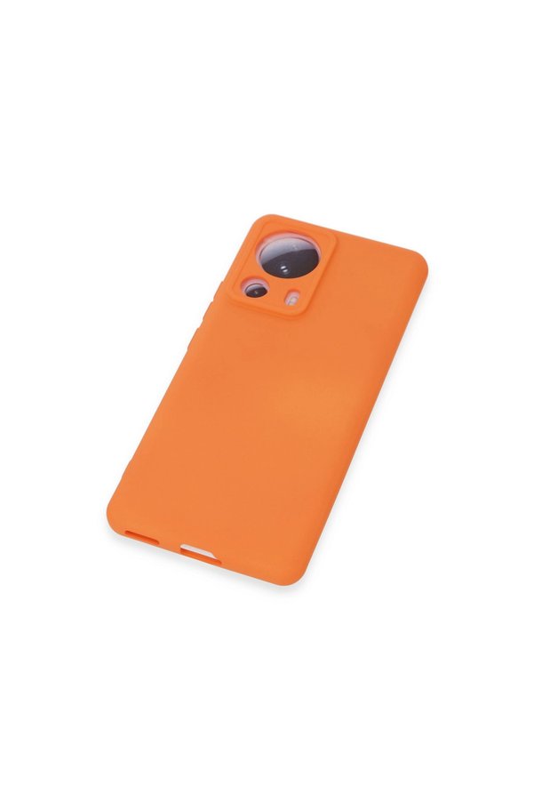 Evimdeyokyok Xiaomi Mi 13 Lite Kılıf Nano İçi Kadife Silikon - Turuncu