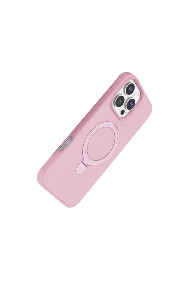 Evimdeyokyok Apple İphone 16 Pro Regal Magsafe Standlı Kapak - Açık Pembe