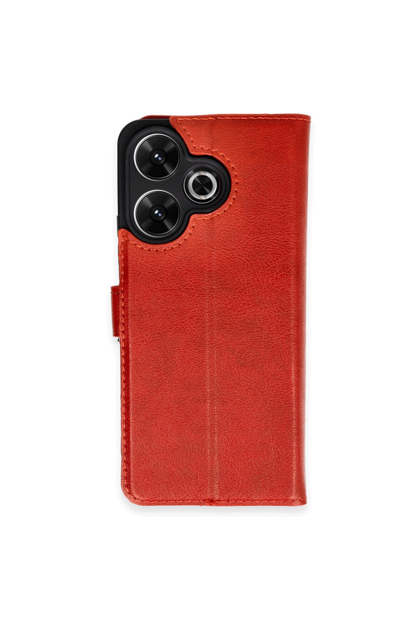 Evimdeyokyok Xiaomi Redmi 13 4G Kılıf Trend S Plus Kapaklı Kılıf - Kırmızı