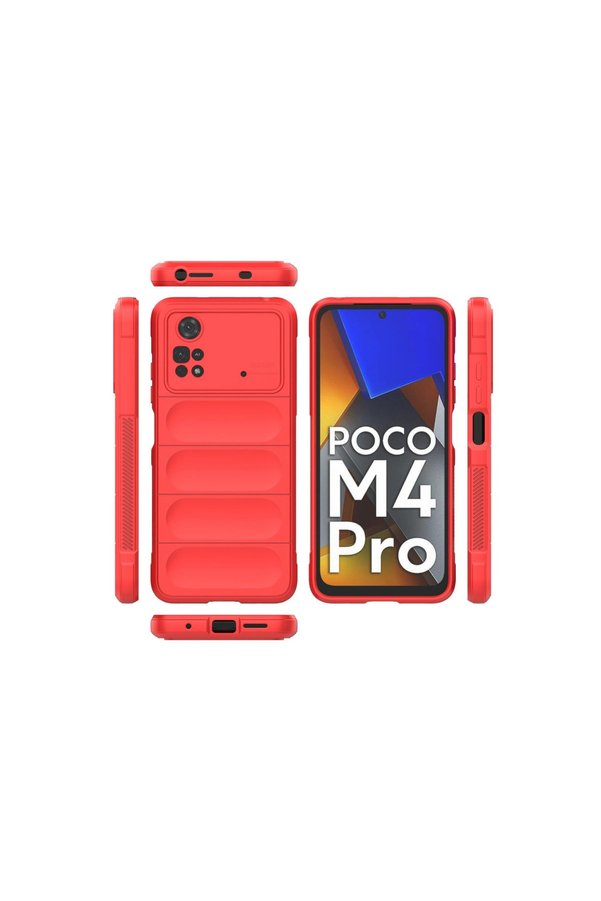 Evimdeyokyok Xiaomi Poco M4 Pro 4G Kılıf Optimum Silikon - Kırmızı