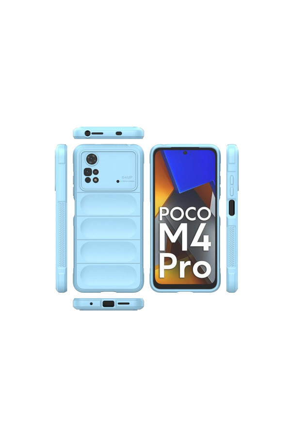Evimdeyokyok Xiaomi Poco M4 Pro 4G Kılıf Optimum Silikon - Sky Blue