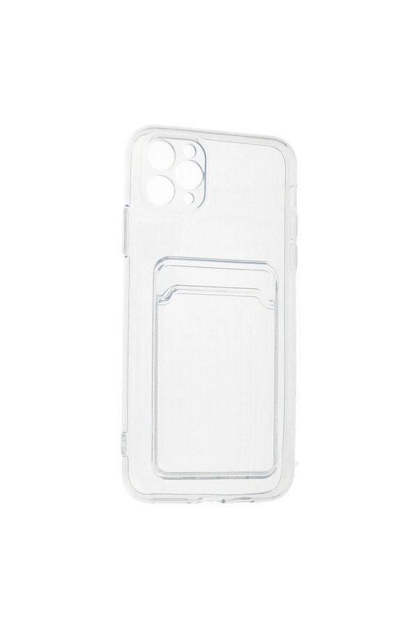 Evimdeyokyok Apple İphone 11 Pro Max Kılıf Kart Şeffaf Silikon - Şeffaf