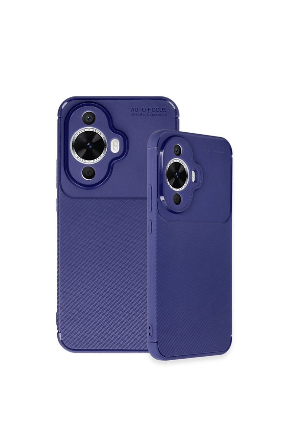 Evimdeyokyok Huawei Nova 12S Kılıf Auto Focus Karbon Kapak - Lacivert