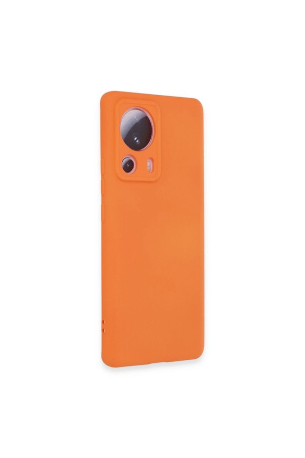 Evimdeyokyok Xiaomi Mi 13 Lite Kılıf Nano İçi Kadife Silikon - Turuncu