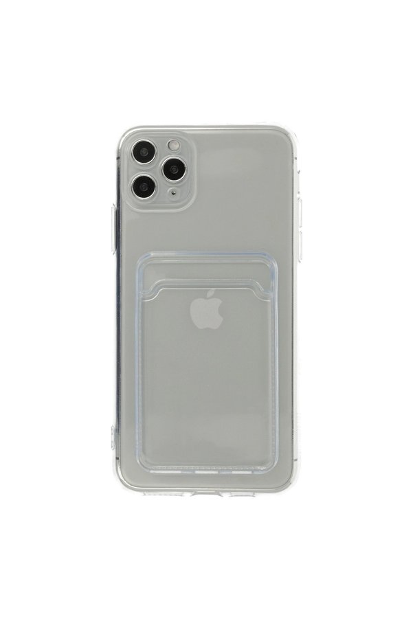 Evimdeyokyok Apple İphone 11 Pro Max Kılıf Kart Şeffaf Silikon - Şeffaf