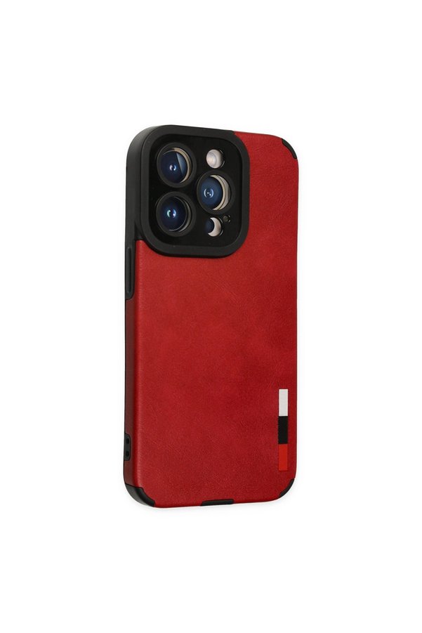 Evimdeyokyok Apple İphone 14 Pro Max Kılıf Loop Deri Silikon - Kırmızı
