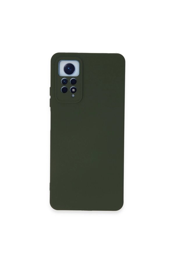 Evimdeyokyok Xiaomi Redmi Note 12 Pro 4G Kılıf Nano İçi Kadife Silikon - Koyu Yeşil