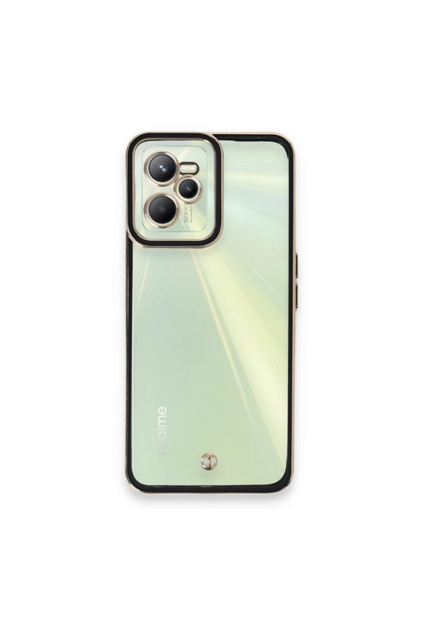 Evimdeyokyok Realme C35 Kılıf Liva Lens Silikon - Siyah