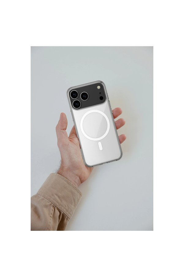 Evimdeyokyok Apple İphone 17 Pro Kılıf Magneticsafe Şeffaf Silikon - Şeffaf