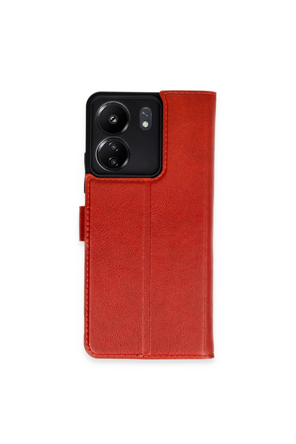 Evimdeyokyok Xiaomi Redmi 13C Kılıf Trend S Plus Kapaklı Kılıf - Kırmızı
