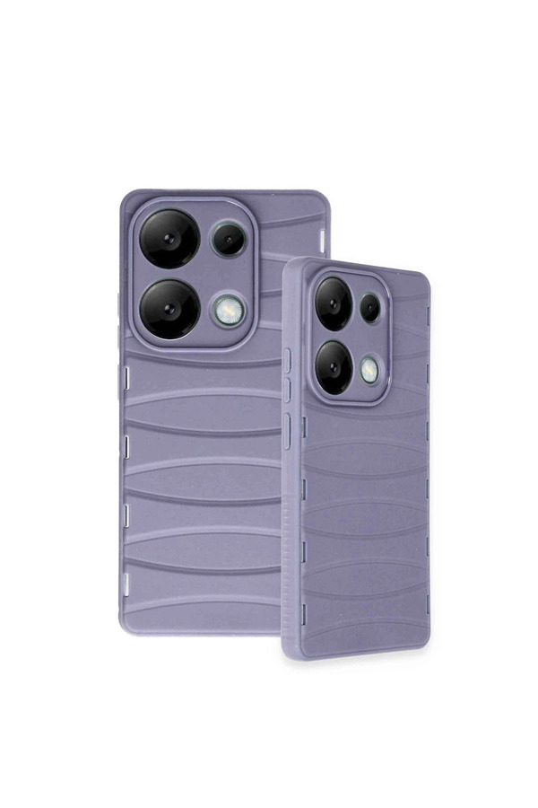 Evimdeyokyok Xiaomi Redmi Note 13 Pro 4G Kılıf Bibercas Silikon Kapak - Lila