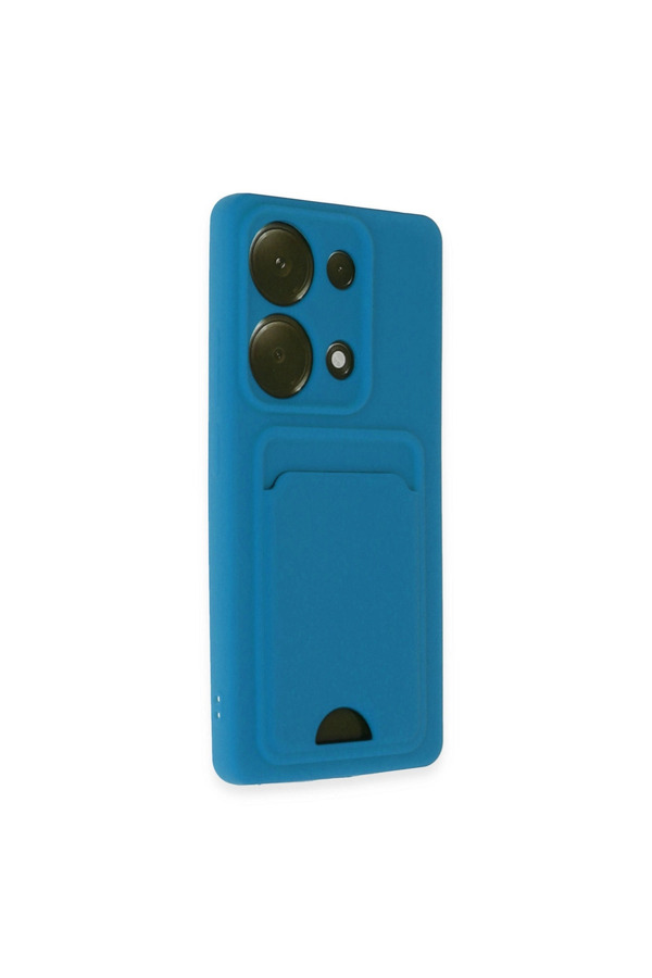 Evimdeyokyok Xiaomi Redmi Note 13 Pro 4G Kılıf Kelvin Kartvizitli Silikon - Mavi