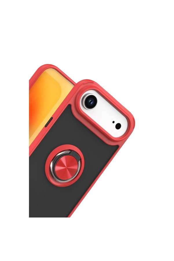 Evimdeyokyok Apple İphone 17 Air Montreal Yüzüklü Silikon Kapak - Kırmızı