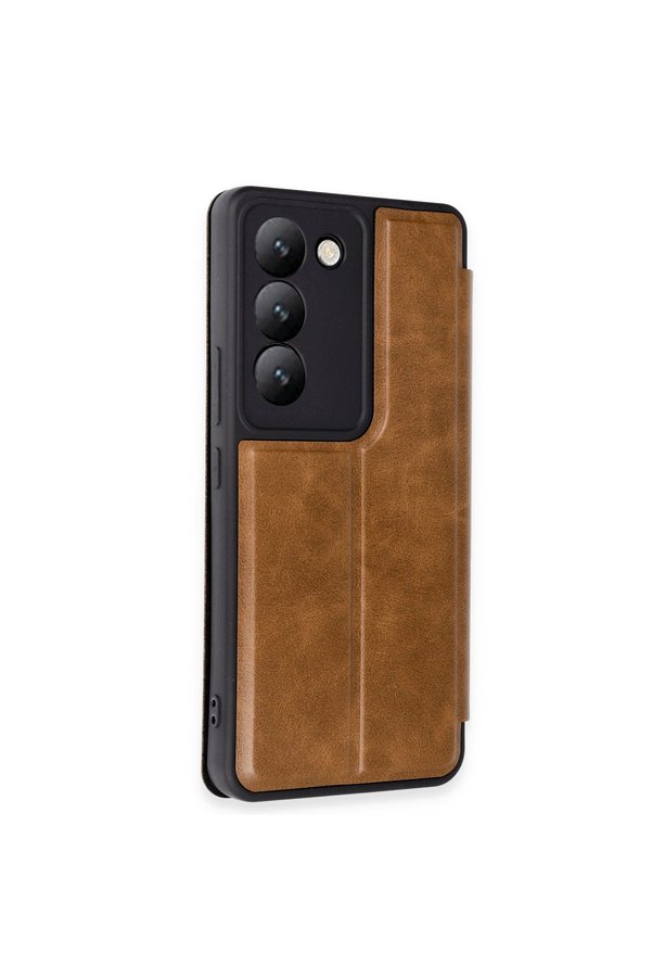 Evimdeyokyok Vivo V30 Lite 4G Kılıf Flip Cover - Taba