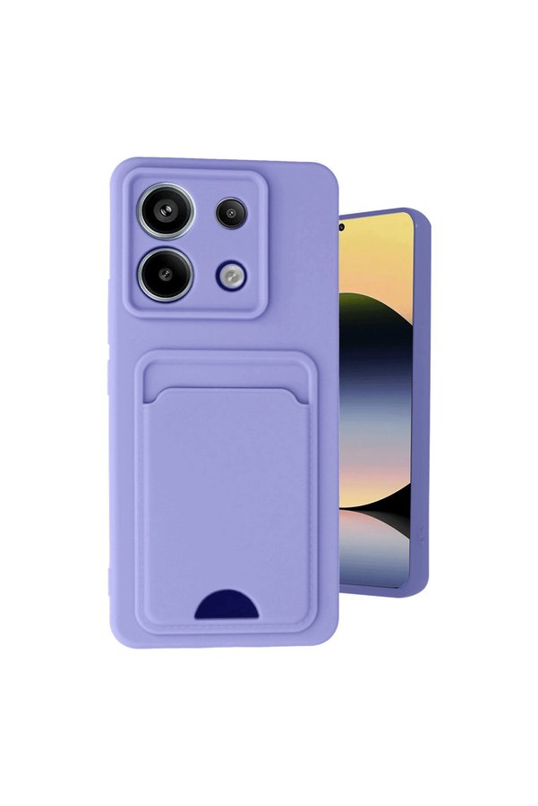 Evimdeyokyok Xiaomi Redmi Note 13 Pro 5G Kılıf Kelvin Kartvizitli Silikon - Lila