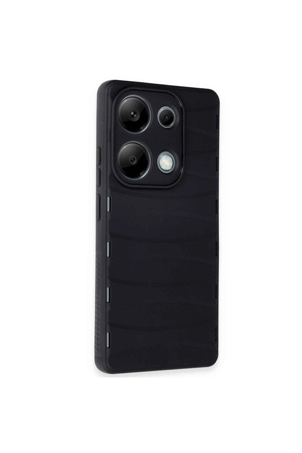 Evimdeyokyok Xiaomi Redmi Note 13 Pro 4G Kılıf Bibercas Silikon Kapak - Siyah