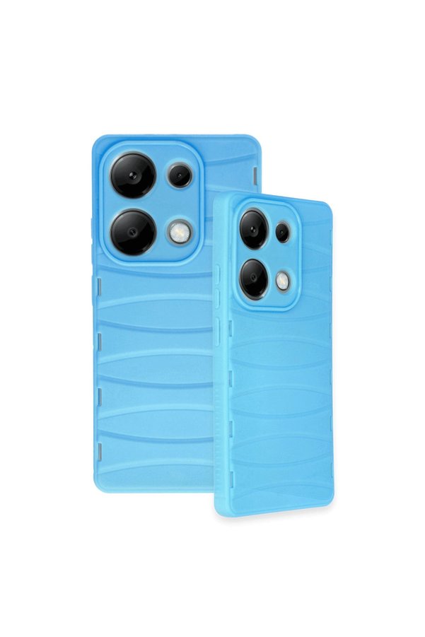 Evimdeyokyok Xiaomi Redmi Note 13 Pro 4G Kılıf Bibercas Silikon Kapak - Mavi