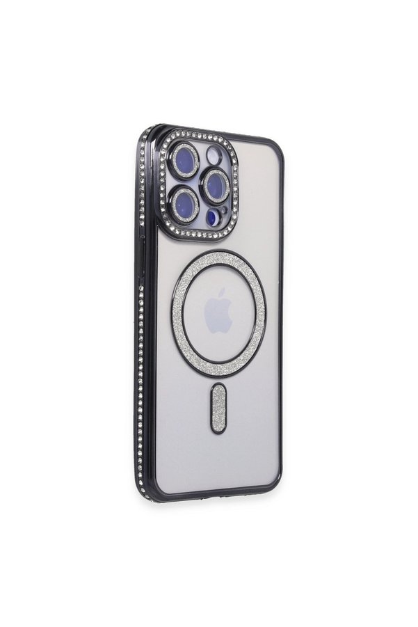 Evimdeyokyok Apple İphone 14 Pro Max Kılıf Joke Simli Magneticsafe Kılıf - Siyah