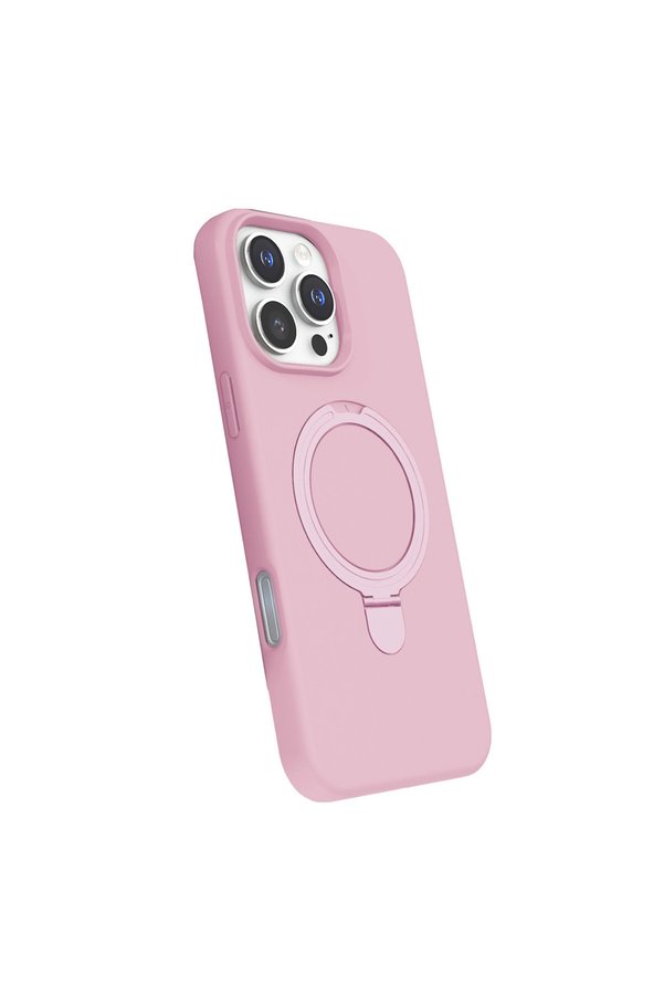 Evimdeyokyok Apple İphone 16 Pro Regal Magsafe Standlı Kapak - Açık Pembe