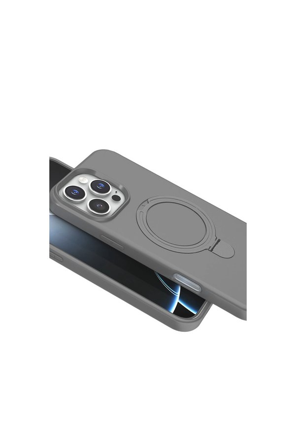 Evimdeyokyok Apple İphone 16 Pro Regal Magsafe Standlı Kapak - Titan Gri