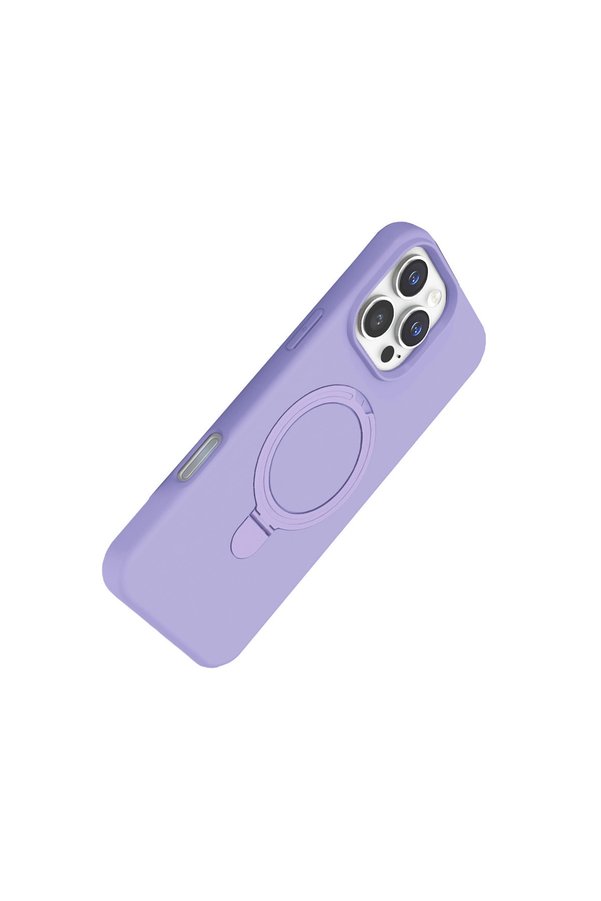 Evimdeyokyok Apple İphone 16 Pro Regal Magsafe Standlı Kapak - Lila