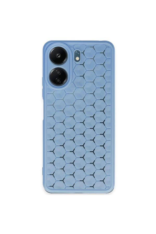 Evimdeyokyok Xiaomi Redmi 13C Kılıf Petek Silikon Kapak - Mavi