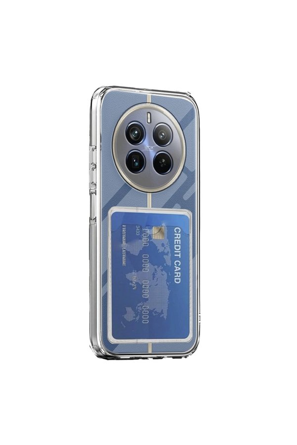 Evimdeyokyok Realme 12 Pro Kılıf Kart Şeffaf Silikon - Şeffaf