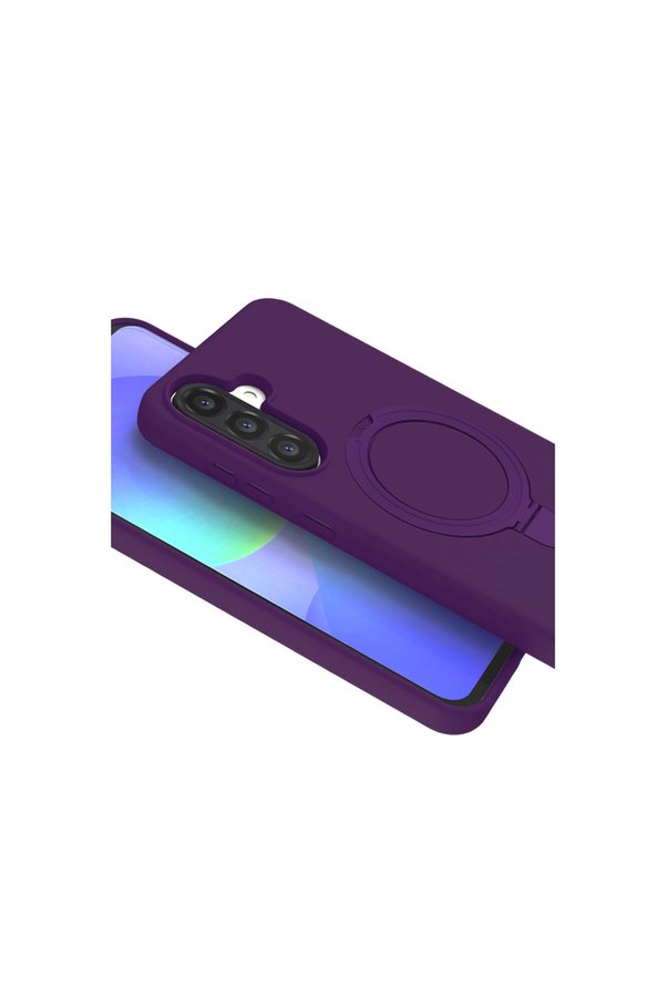 Evi̇mdeyokyok Samsung Galaxy A17 5G Regal Magsafe Standlı Kapak - Deri̇n Mor