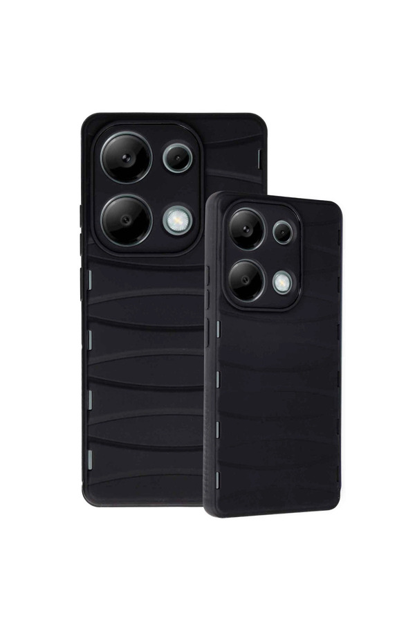 Evimdeyokyok Xiaomi Redmi Note 13 Pro 4G Kılıf Bibercas Silikon Kapak - Siyah