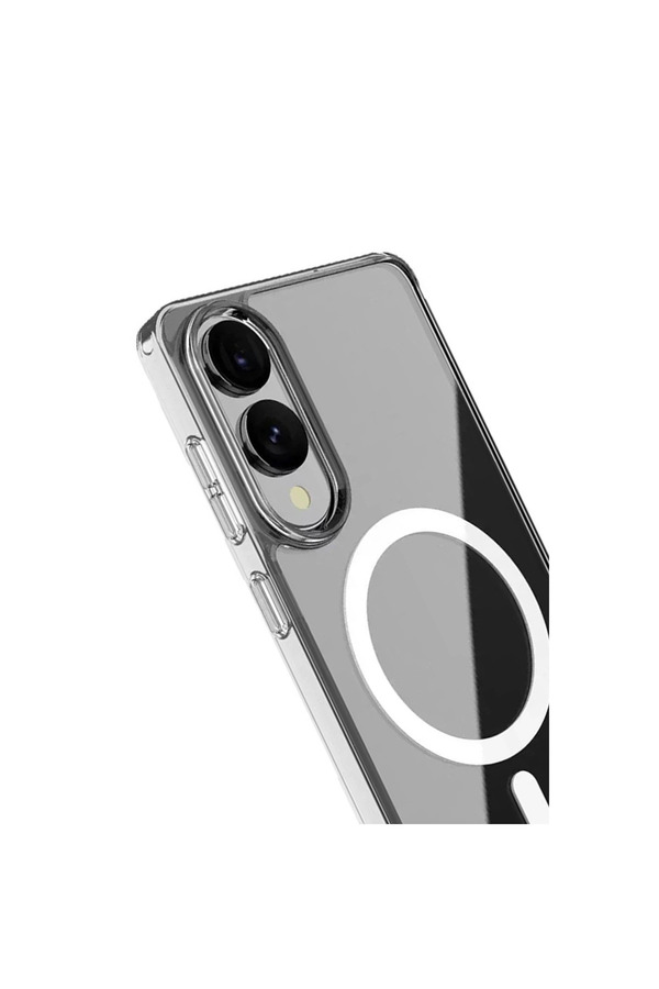 Evimdeyokyok Samsung Galaxy S25 Edge Kılıf Magneticsafe Şeffaf Silikon - Şeffaf