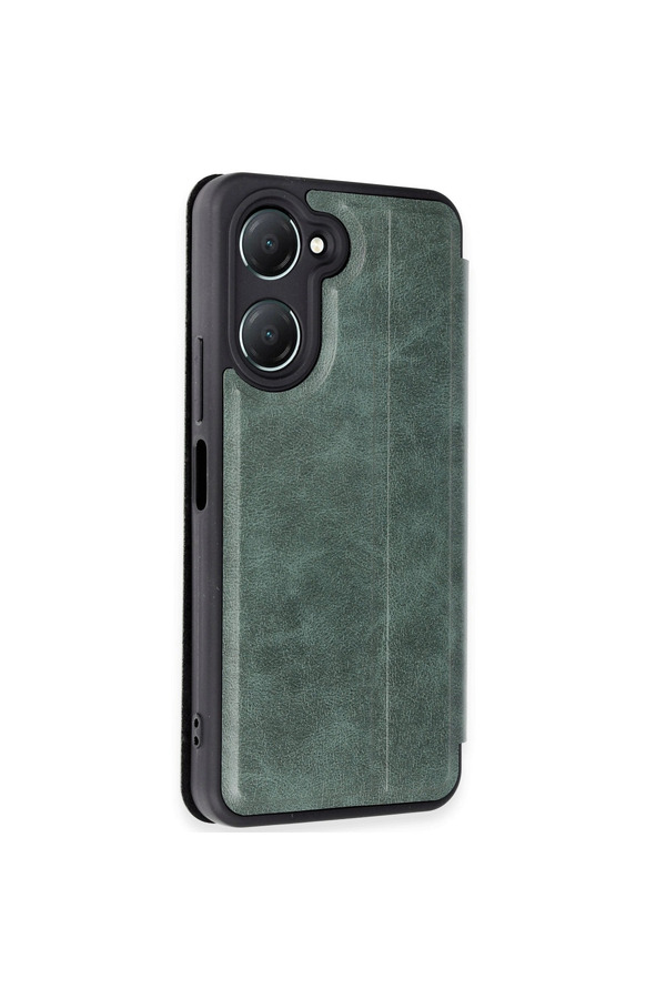 Evimdeyokyok Vivo Y18 Kılıf Flip Cover - Koyu Yeşil