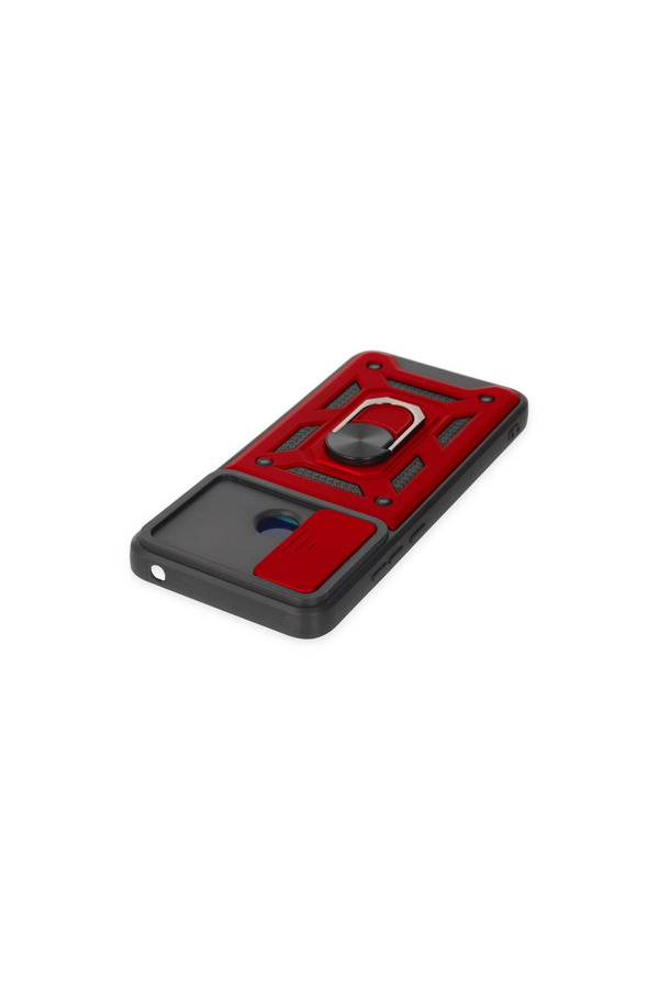 Evimdeyokyok Xiaomi Redmi 10C Kılıf Pars Lens Yüzüklü Silikon - Kırmızı