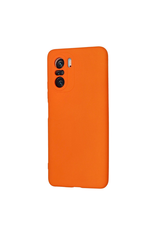Evimdeyokyok Xiaomi Poco F3 Kılıf Nano İçi Kadife Silikon - Turuncu