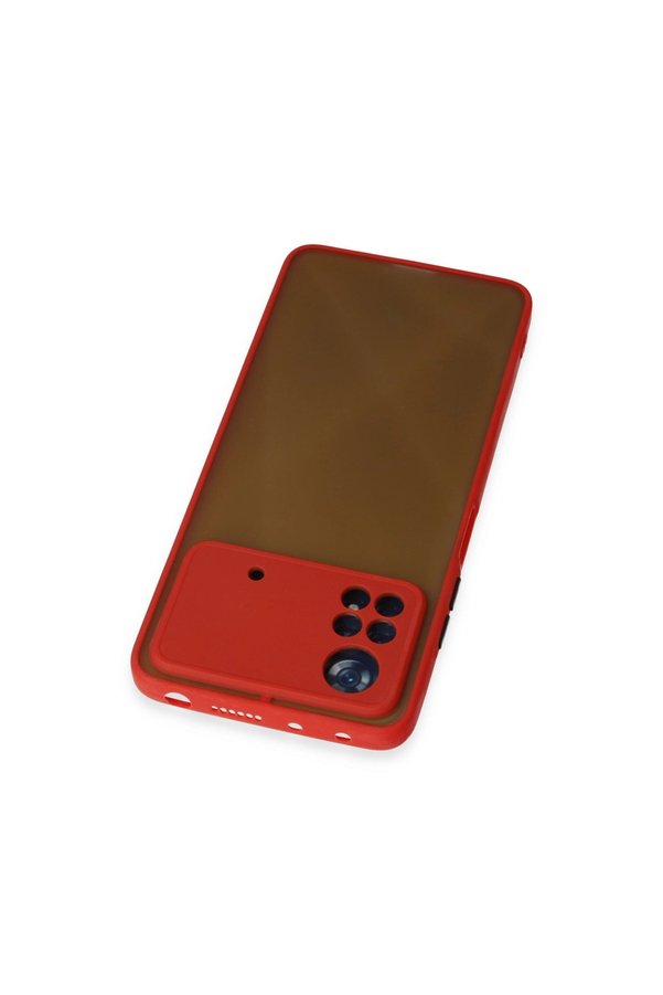 Evimdeyokyok Xiaomi Poco X4 Pro 5G Kılıf Montreal Silikon Kapak - Kırmızı
