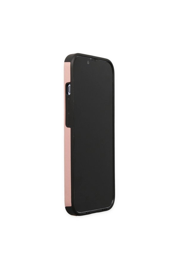 Evimdeyokyok Apple İphone 14 Pro Kılıf Mega Standlı Silikon - Pudra