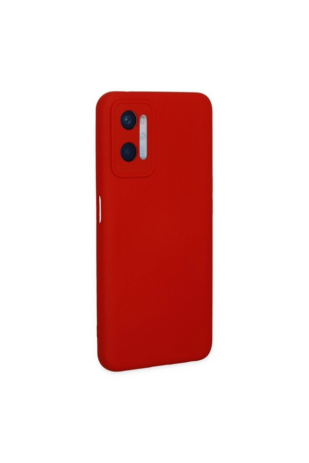 Evimdeyokyok Oppo A96 Kılıf Nano İçi Kadife Silikon - Kırmızı