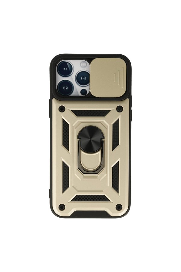 Evimdeyokyok Apple İphone 13 Pro Kılıf Pars Lens Yüzüklü Silikon - Gold