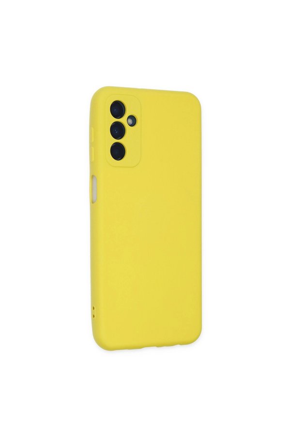 Evimdeyokyok Samsung Galaxy M23 Kılıf Nano İçi Kadife Silikon - Sarı