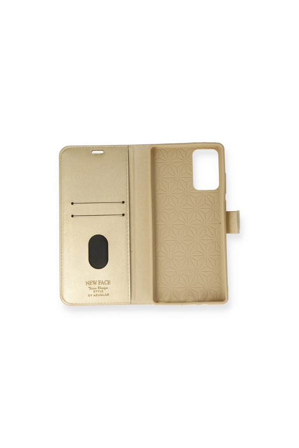 Evimdeyokyok Samsung Galaxy Note 20 Kılıf Trend S Plus Kapaklı Kılıf - Gold
