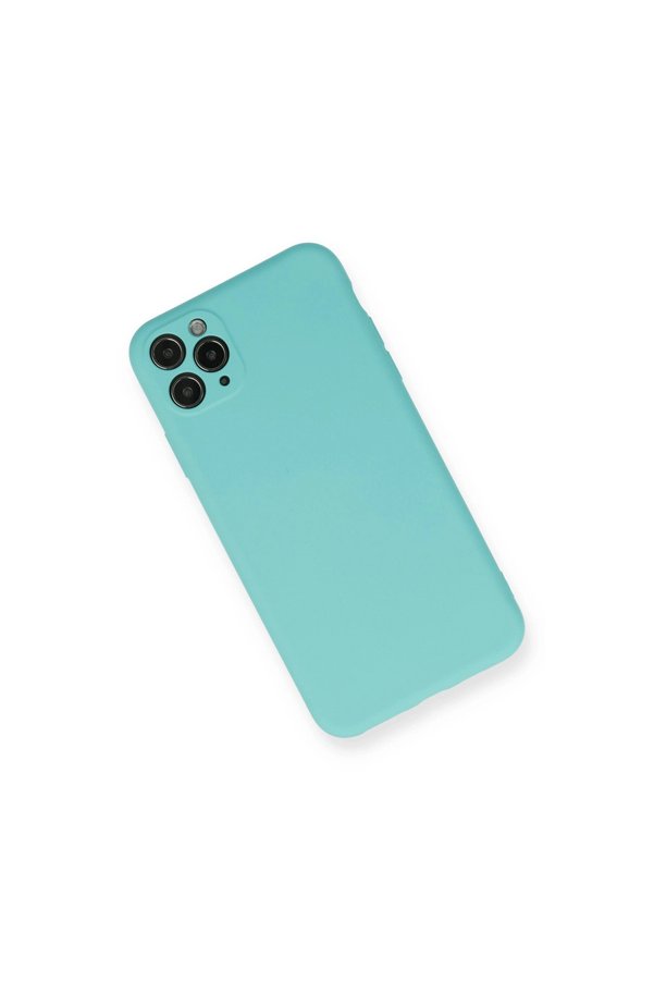 Evimdeyokyok Apple İphone 11 Pro Max Kılıf Nano İçi Kadife Silikon - Turkuaz
