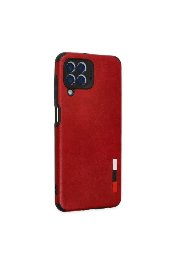 Evimdeyokyok Samsung Galaxy M33 Kılıf Loop Deri Silikon - Kırmızı