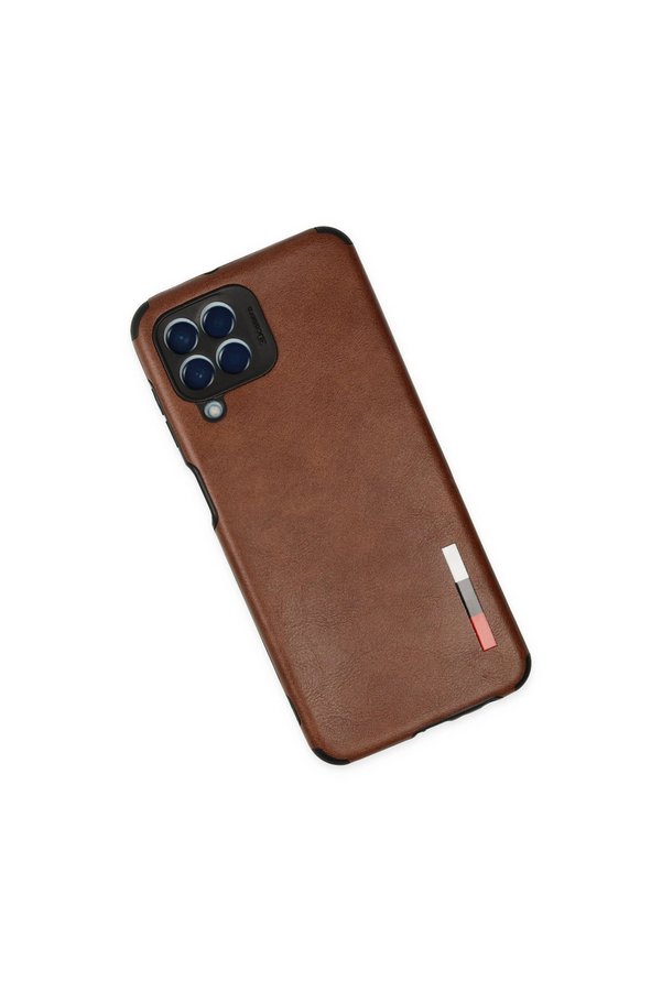 Evimdeyokyok Samsung Galaxy M33 Kılıf Loop Deri Silikon - Kahverengi