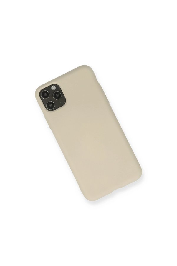 Evimdeyokyok Apple İphone 11 Pro Max Kılıf Nano İçi Kadife Silikon - Bej