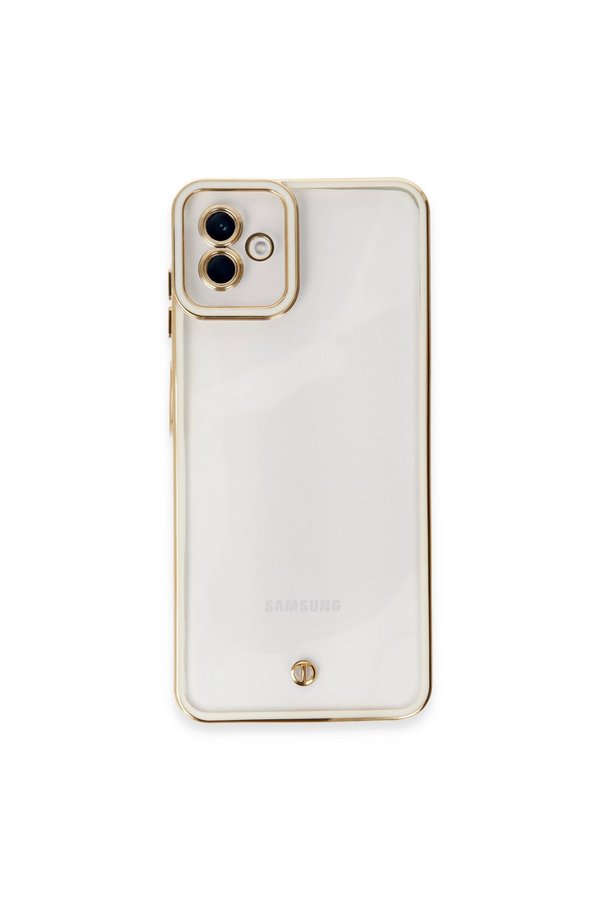 Evi̇mdeyokyok Samsung Galaxy A04 Kılıf Li̇va Lens Si̇li̇kon - Beyaz