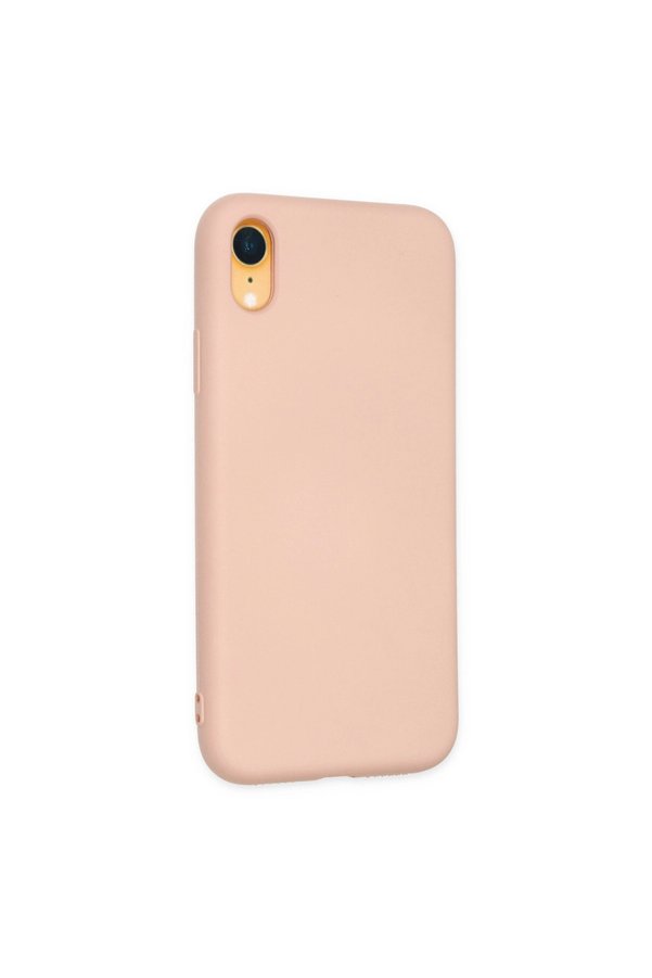 Evimdeyokyok Apple İphone Xr Kılıf Nano İçi Kadife Silikon - Pudra