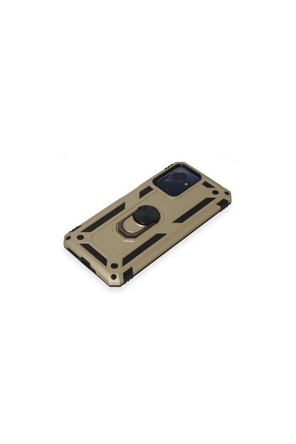 Evimdeyokyok Xiaomi Redmi Note 12 4G Kılıf Sofya Yüzüklü Silikon Kapak - Gold