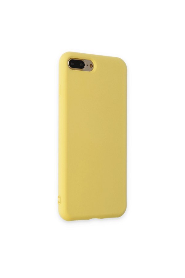 Evimdeyokyok Apple İphone 7 Plus Kılıf Nano İçi Kadife Silikon - Sarı